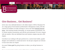 Tablet Screenshot of businessnetworkbethesda.com